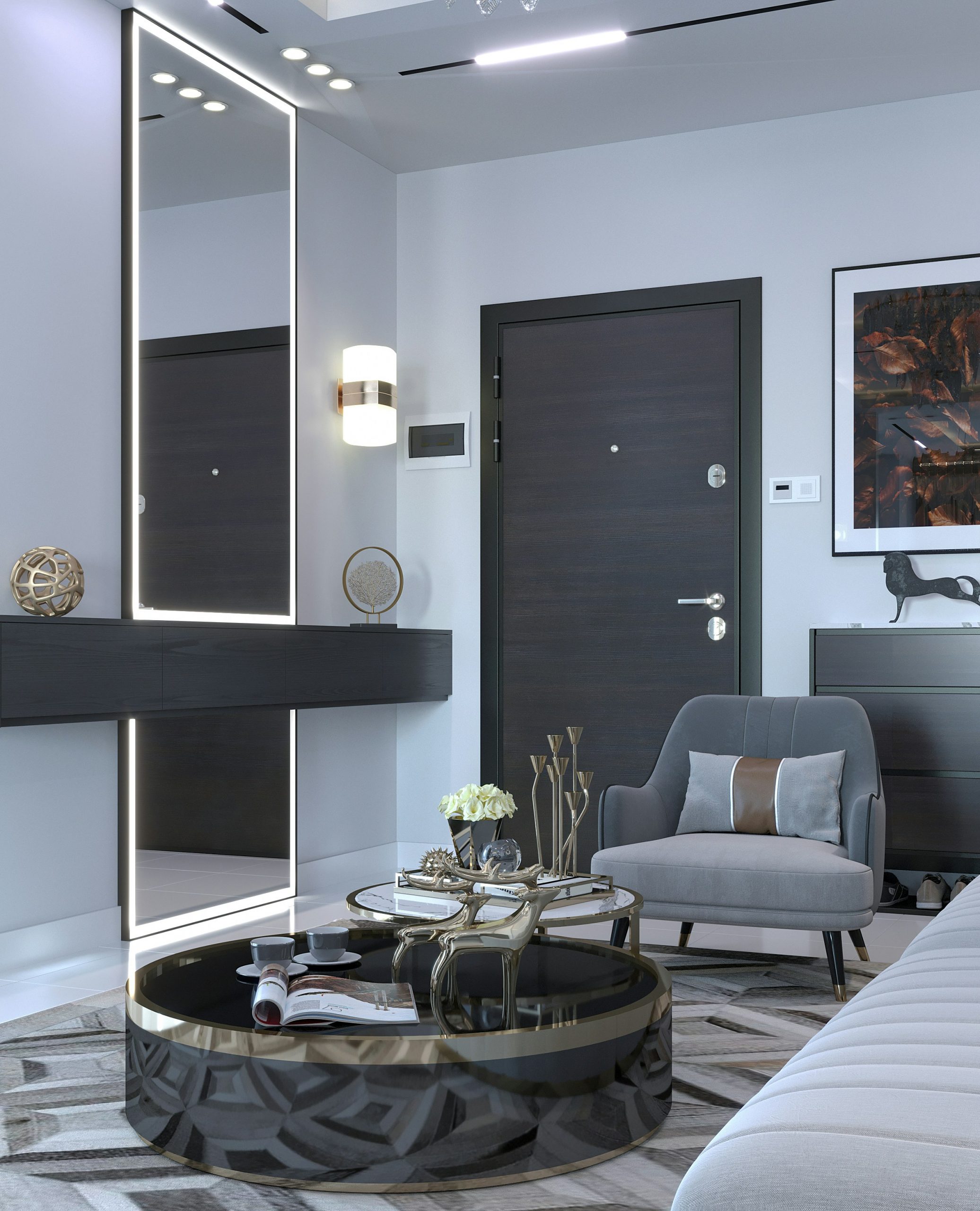 Triki na optycznie powiększenie małego przedpokoju – na to warto postawić!